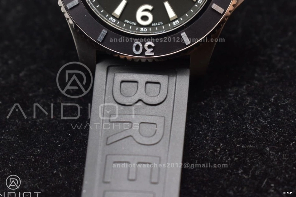 Rubber 1:1 TF 44 Black A Dial Durable Superocean Automatic Edition Bezel Black 467 Black Strap On Best 0724